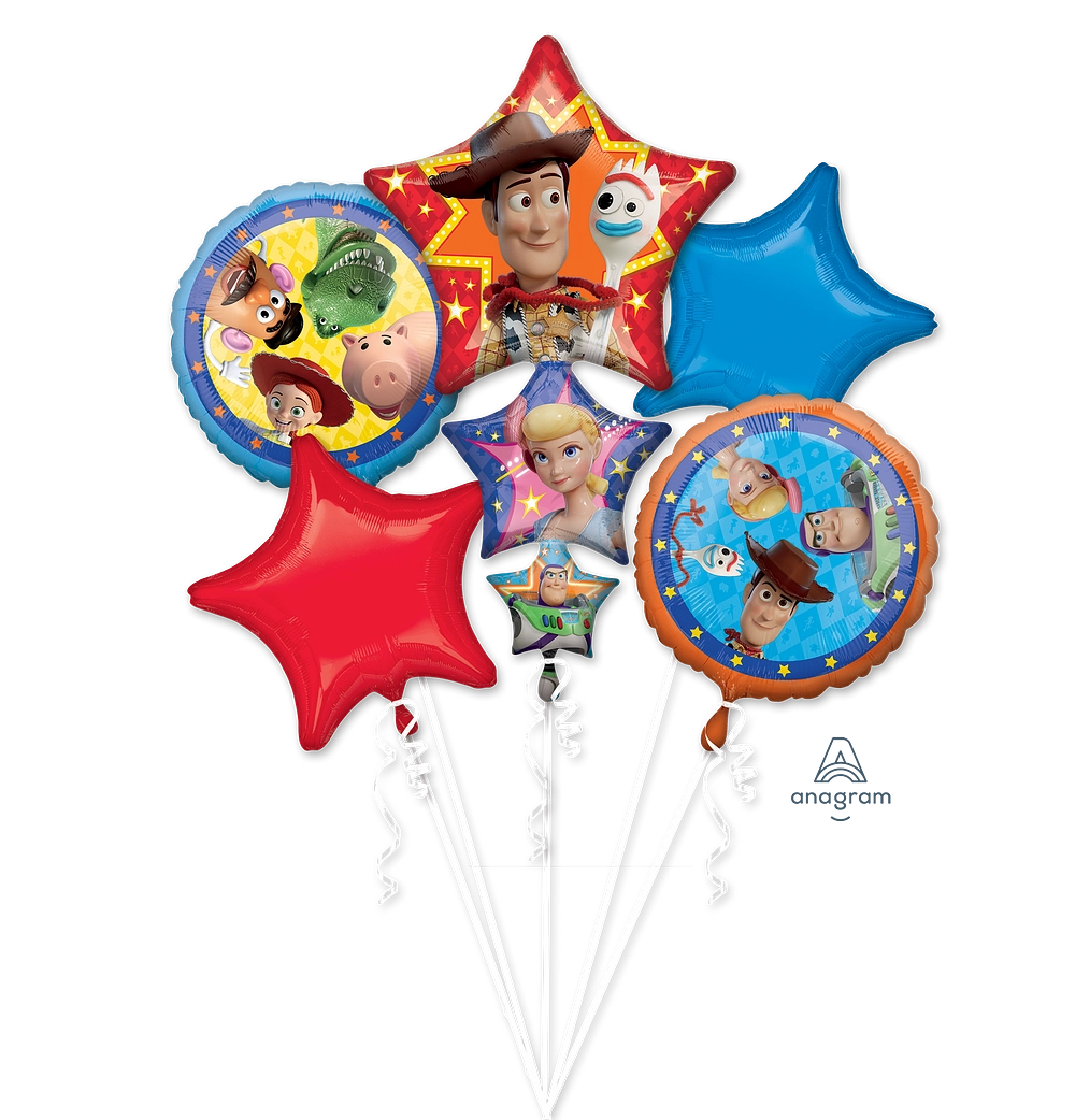 Toy Story Balloon Bouquet - 6-Piece Adventure Party Decoration Set