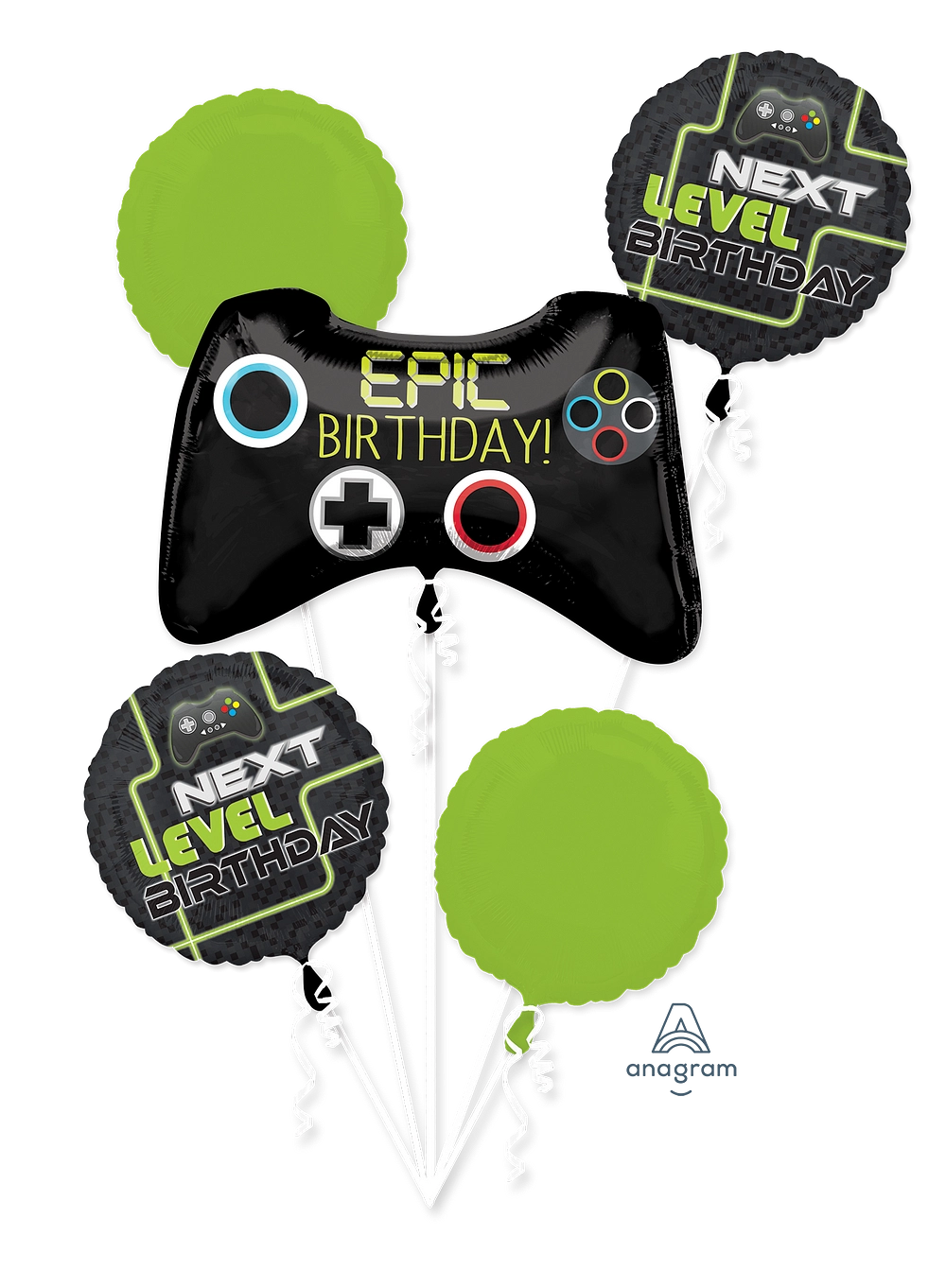 Next Level Balloon Bouquet - 6-Piece Gaming Party Decoration Set