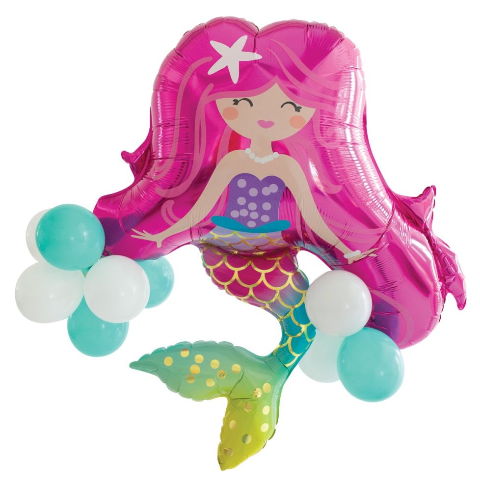 Mermaid Balloon Party Set – Foil & Latex Bundle