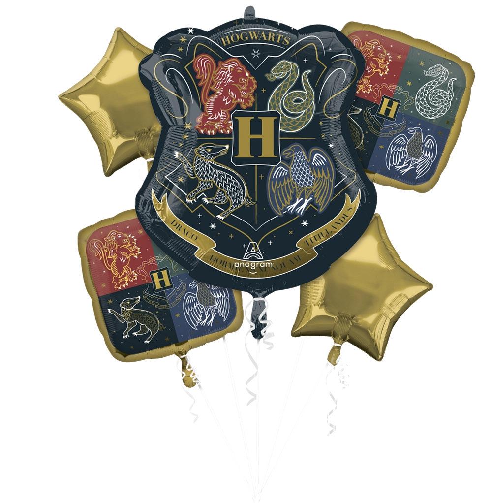 Harry Potter Balloon Bouquet - 6-Piece Magical Party Decoration Set
