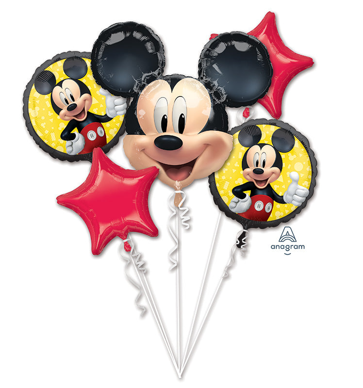 Mickey Mouse Balloon Bouquet - Helium-Filled Birthday Party Decorations