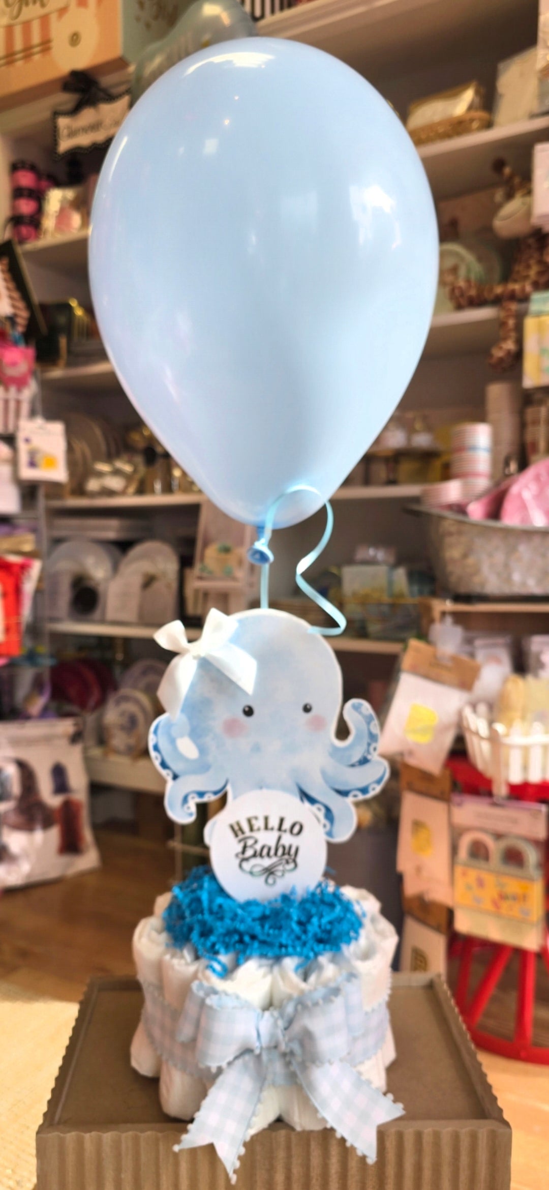 Ocean Theme Baby Pamper Cake Centerpiece – Baby Shower Decor
