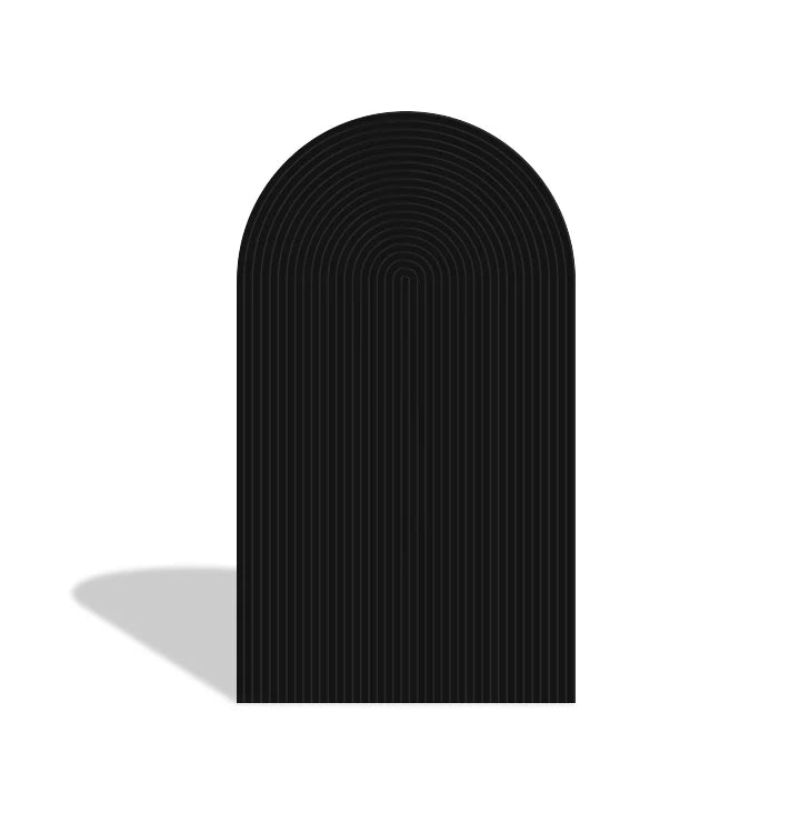 Ripple Spiral Black Fabric Backdrop Rental (3.3ft × 6.6ft with Stand)