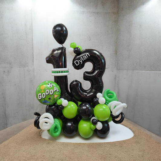 Custom Balloon Bouquet - Personalized Name & Age Birthday Balloons