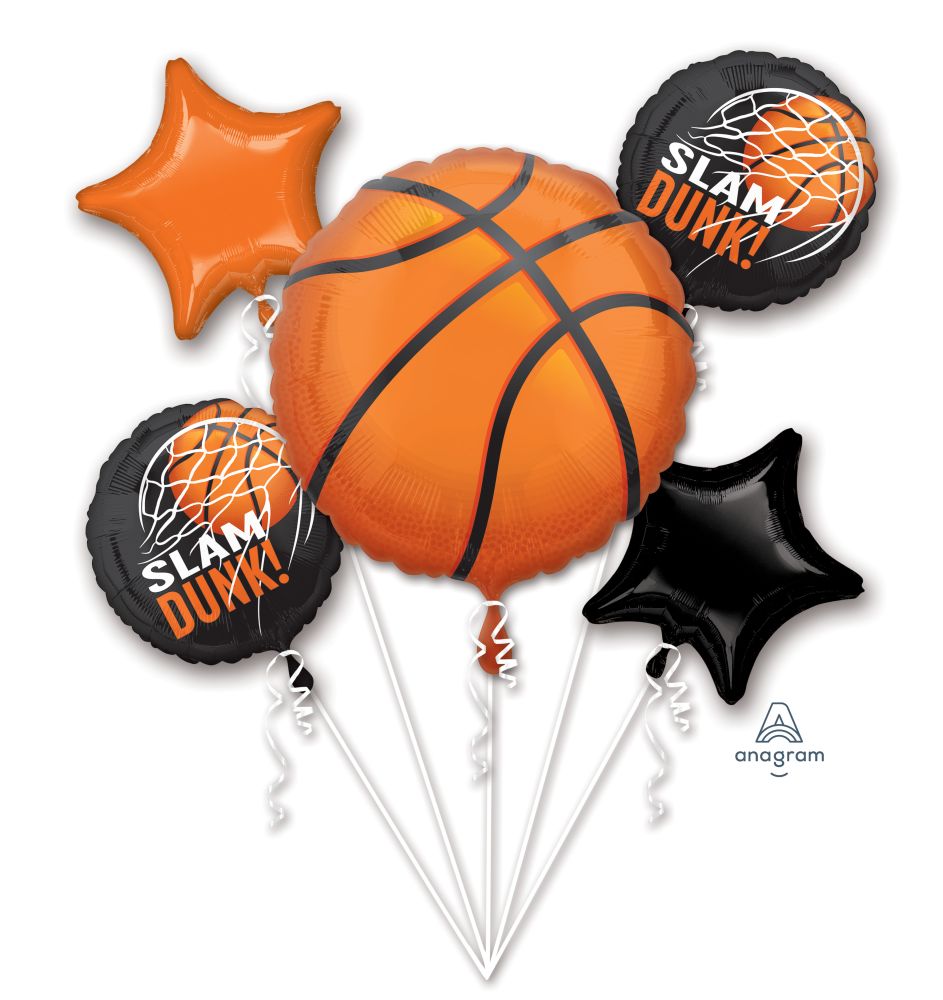 Slam Dunk Basketball Balloon Bouquet