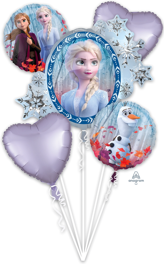 Frozen Balloon Bouquet - 6-Piece Winter Party Decoration Set