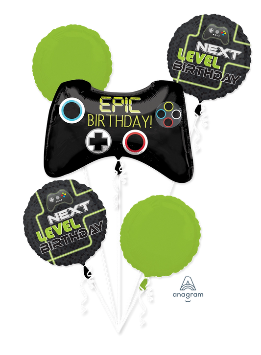 Next Level Balloon Bouquet - 6-Piece Gaming Party Decoration Set