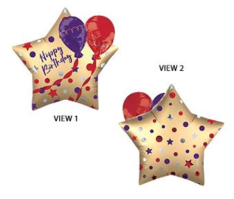 Happy Birthday Balloon Bouquet Set – 28" with 3D Foil Accents