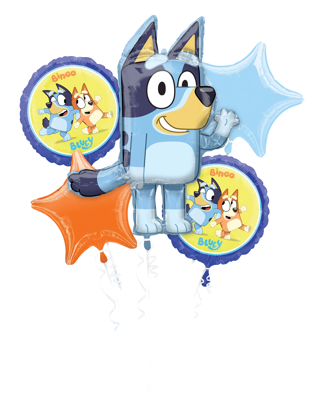 Bluey Balloon Bouquet - 6-Piece Kids Party Decoration Set