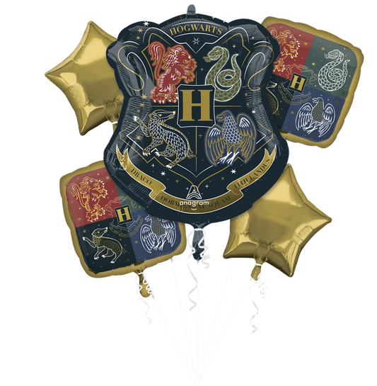 Harry Potter Balloon Bouquet - 6-Piece Magical Party Decoration Set