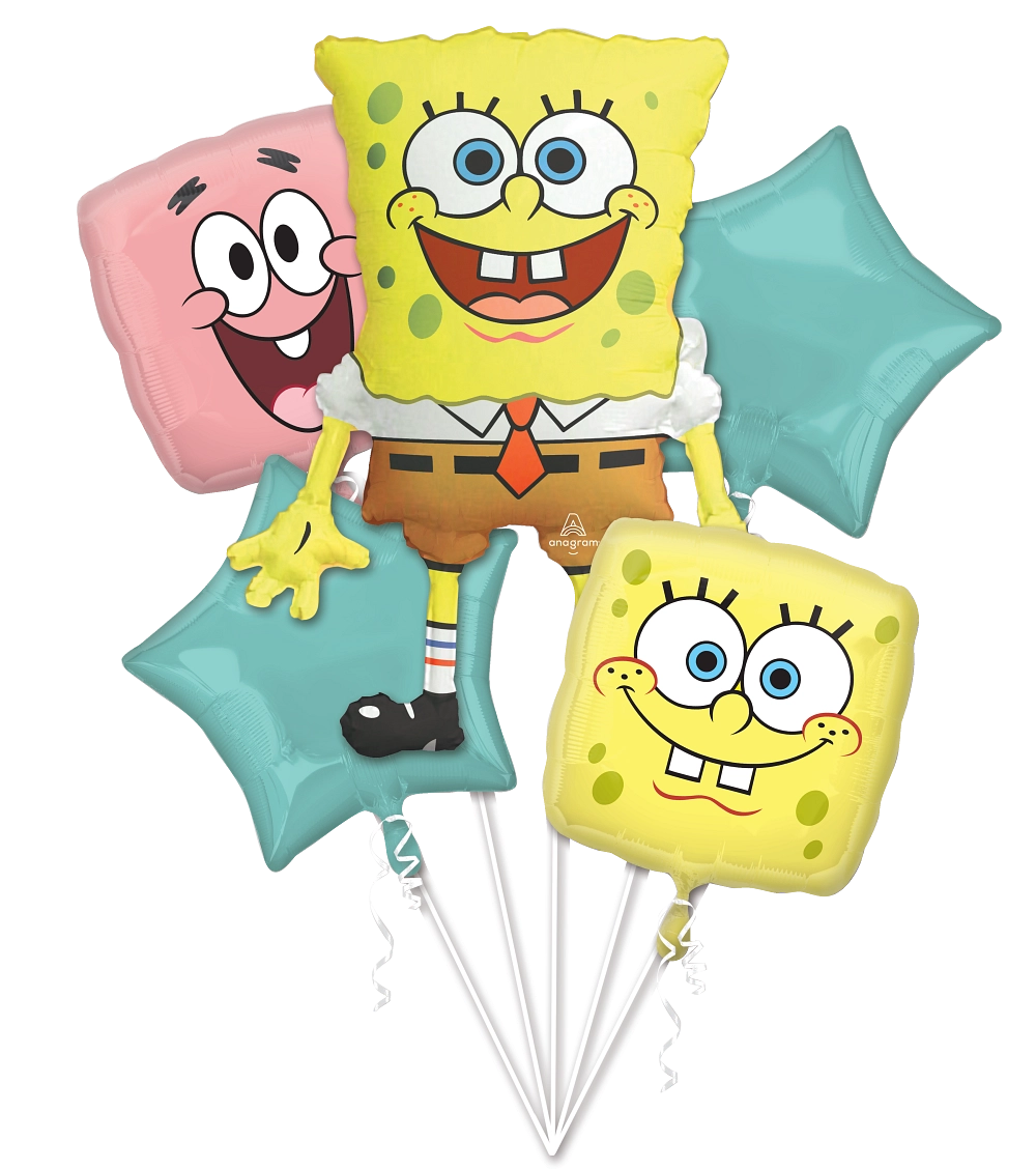 SpongeBob SquarePants Balloon Bouquet - 6-Piece Party Decoration Set