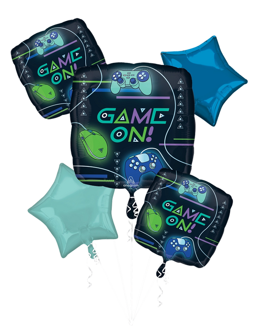 Game On Balloon Bouquet - 6-Piece Gaming Party Decoration Set