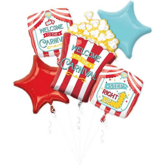 Welcome to the Carnival Balloon Bouquet - 6-Piece Festive Party Set
