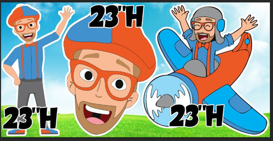Blippi Birthday Party Backdrop Rental – Coroplast