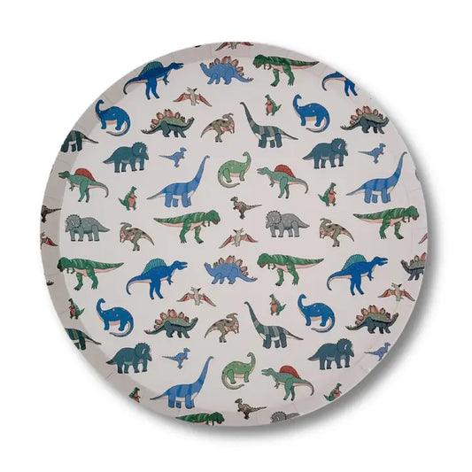 Dinosaur Pattern Paper Party Plates (12pcs)