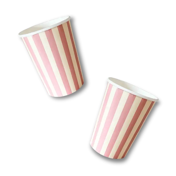 French Patisserie Two Tone Paper Cups - Parisian Party Paper Cups