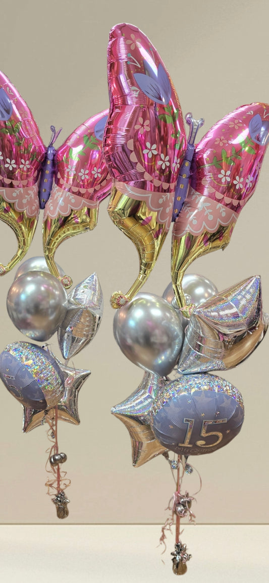 Butterfly Balloon Bouquet – Latex & Foil Helium Party Decor