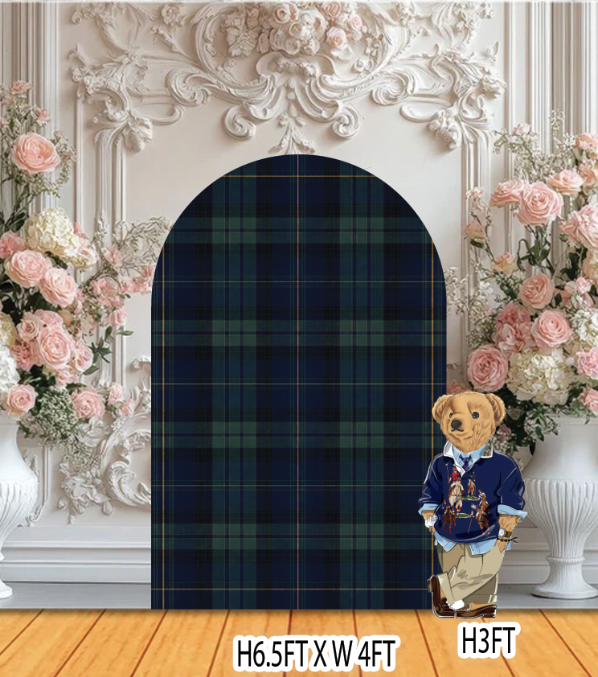 Ralph Lauren Plaid Pattern Backdrop Rental