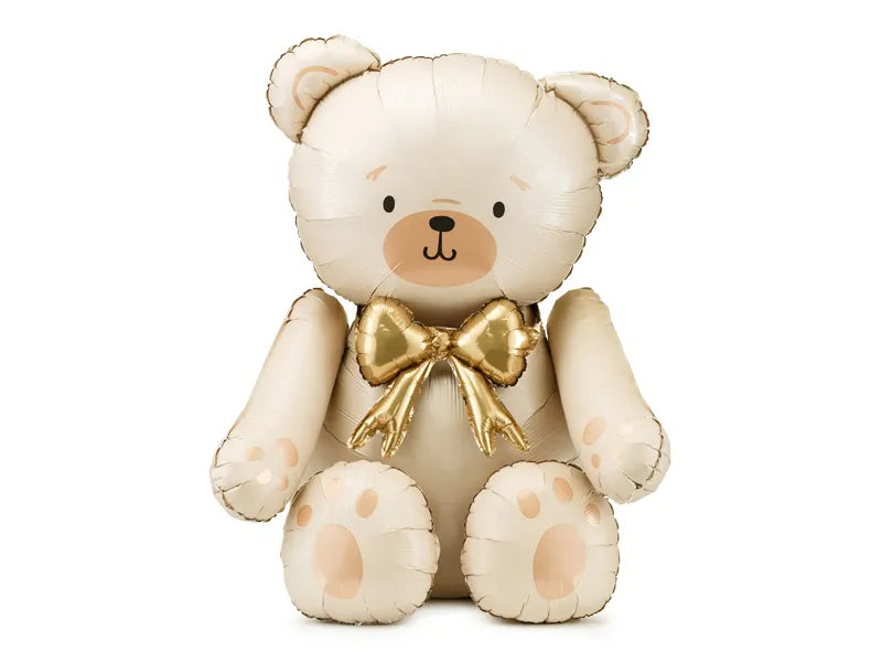Foil Balloon Bear Cream