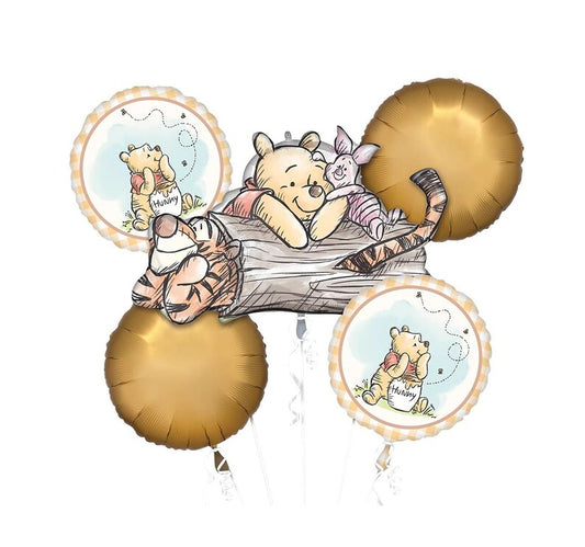 Winnie the Pooh Balloon Bouquet - 6-Piece Classic Party Set