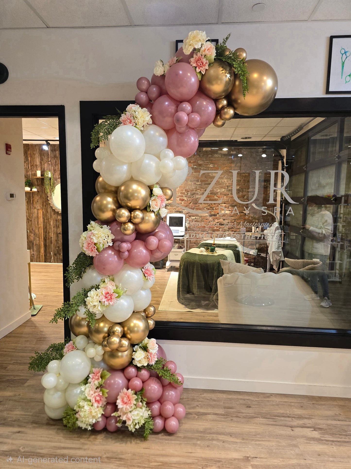 Organic Balloon Arrangement – Skin Salon Grand Opening